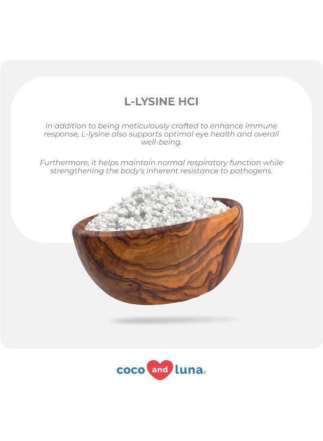 Coco and Luna L-Lysine Supplement for Cats 4oz/120g - Cat Supplement for Sneezing Runny Nose, Cat Immune Support, Eye Function Respiratory Health - Lysine Powder for Cats, Salmon Flavor - Image 3